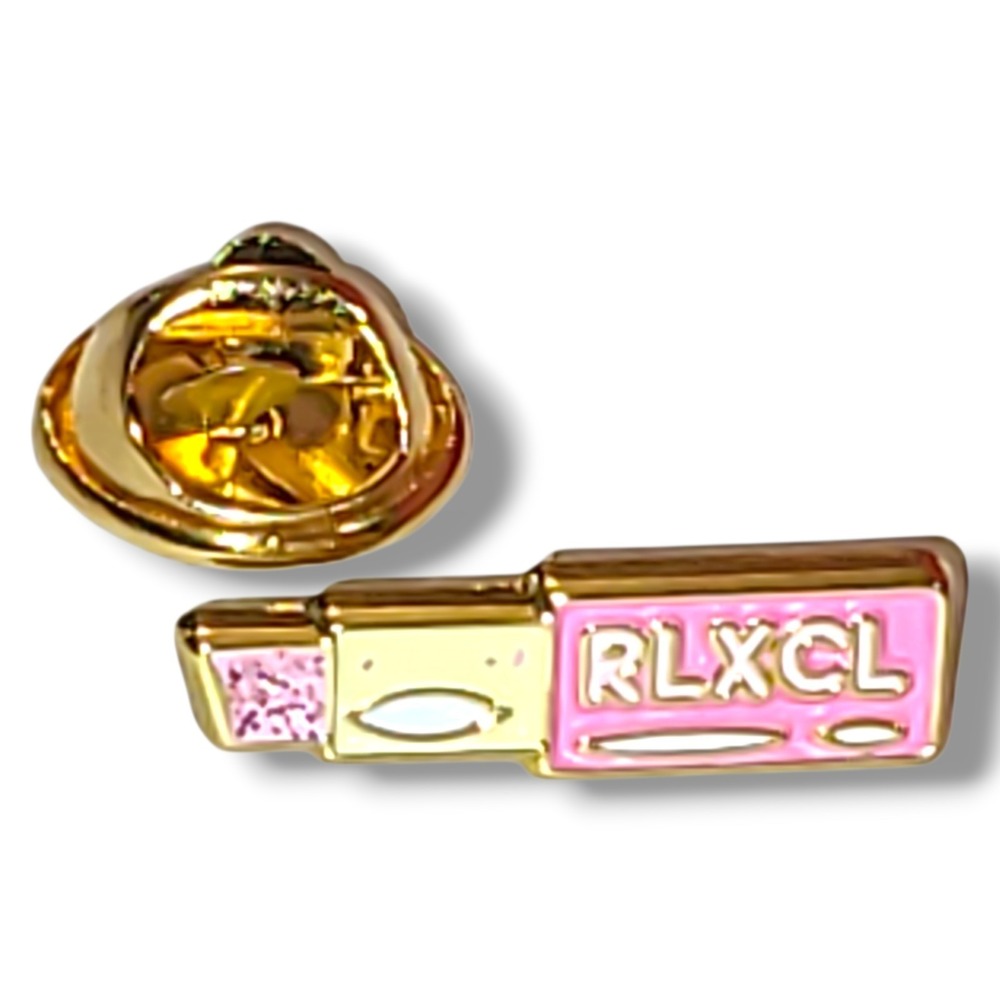 RLXCL Lipstick Enamel Pin Rachel Lynn X Corri‎ Lynn Pink Makeup Y2K Aesthetic